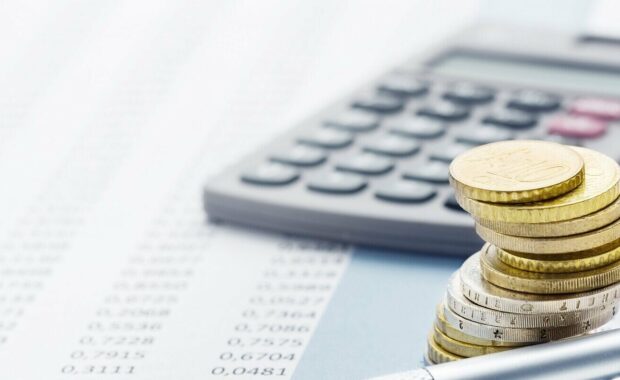 cost accounting standards euro stack calculator tables and pens