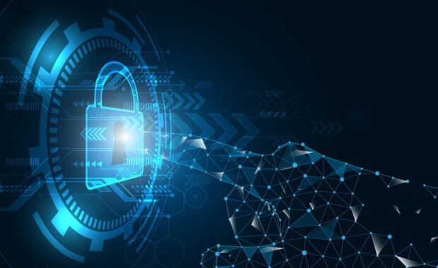 touch screen security concept abstract technology background innovation