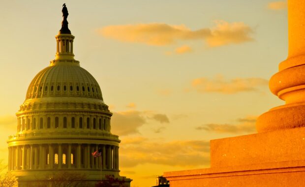 capital building dome in sunlight